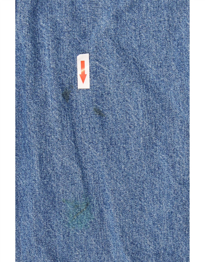 Salopette da donna vintage jeans taglia 10/12 media W28 L25 cotone blu