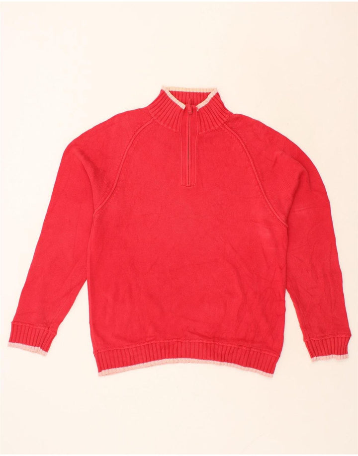 SLAM Mens Zip Neck Jumper Sweater XL Pink Cotton Vintage Slam and Second-Hand Slam from Messina Hembry 
