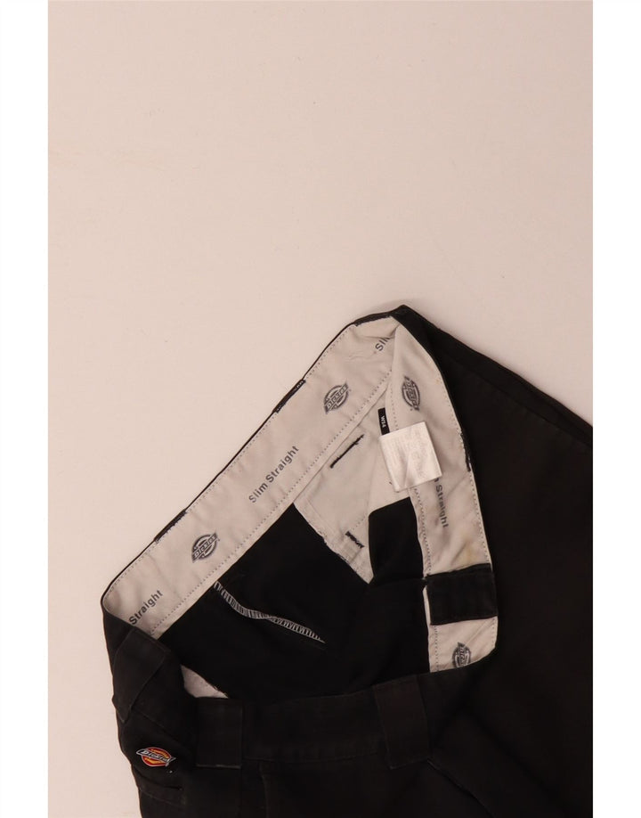 DICKIES Pantaloncini chino da uomo W34 grandi in cotone nero