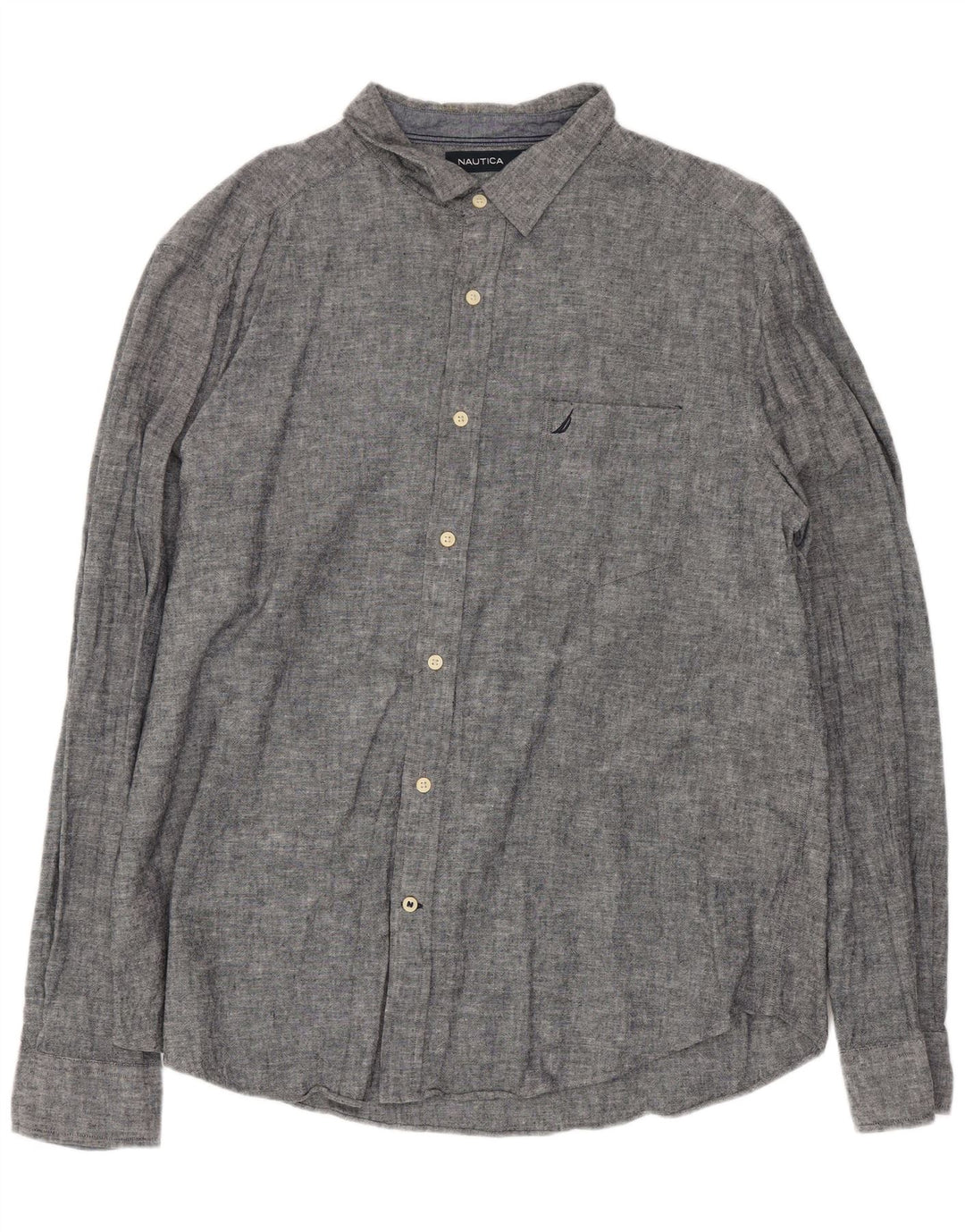 Camicia da uomo Nautica XL Lino screziato grigio
