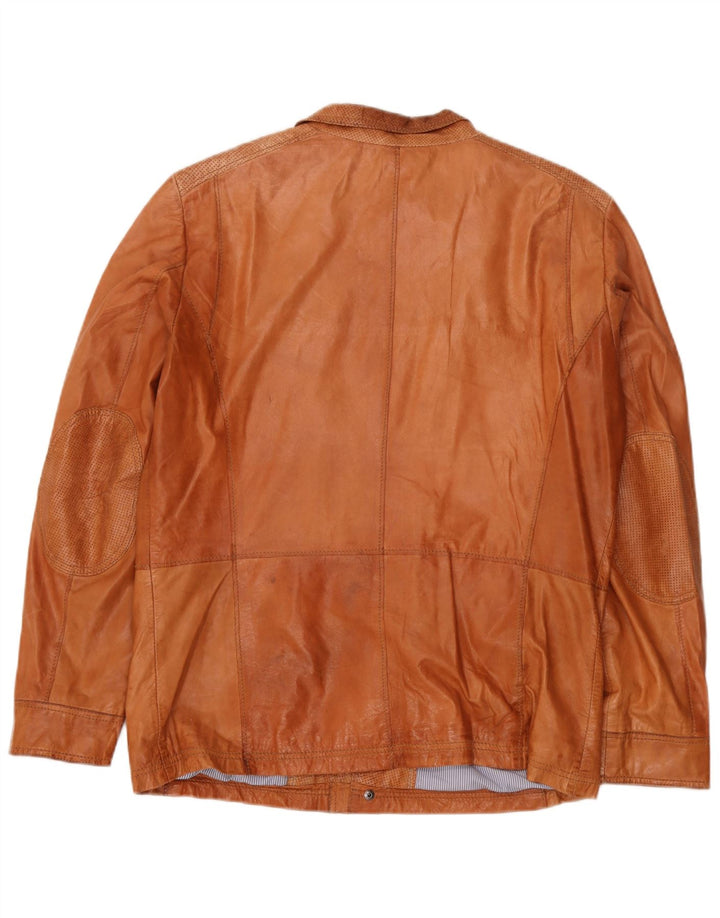 Giacca in pelle da uomo Milestone EU 50 Large Marrone