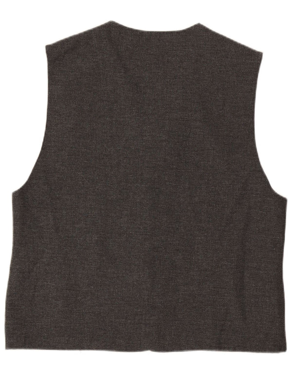 Gilet vintage da uomo 2XL in lana grigia