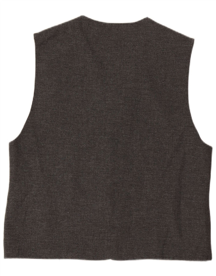 Gilet vintage da uomo 2XL in lana grigia