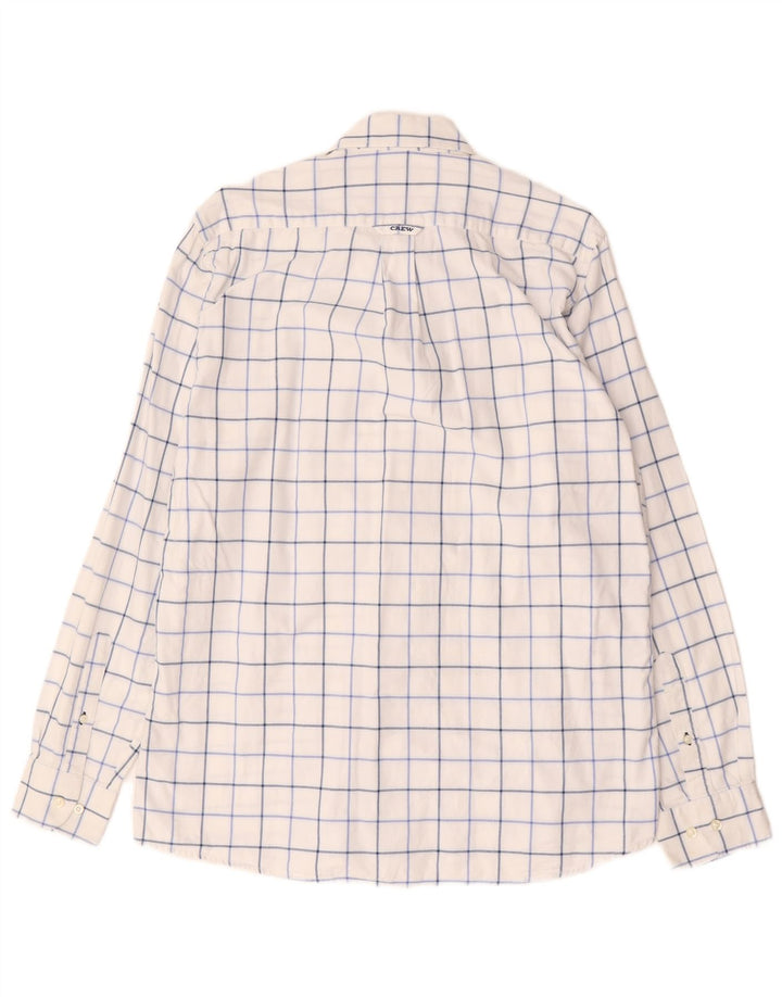 Crew Clothing Camicia da uomo in cotone a quadri bianchi grandi