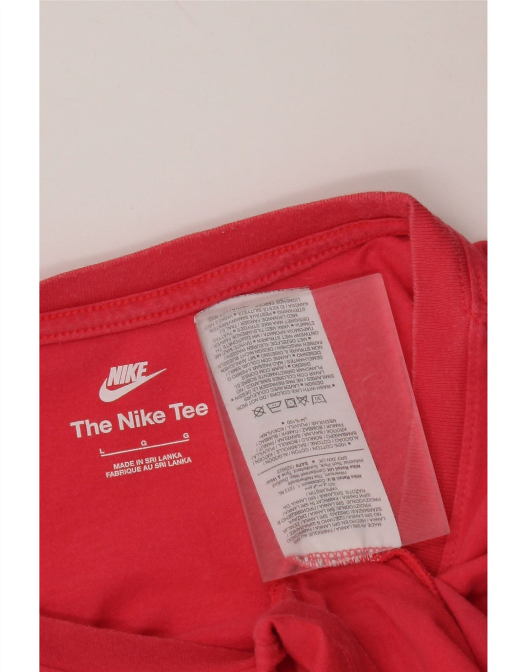 T-shirt grafica da uomo NIKE Top grande in cotone rosa