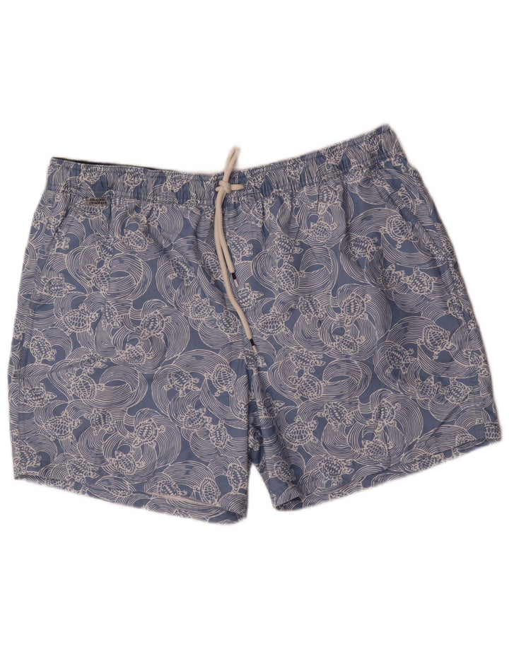 Pantaloncini da bagno da uomo Marks & Spencer modello astratto XL poliestere blu