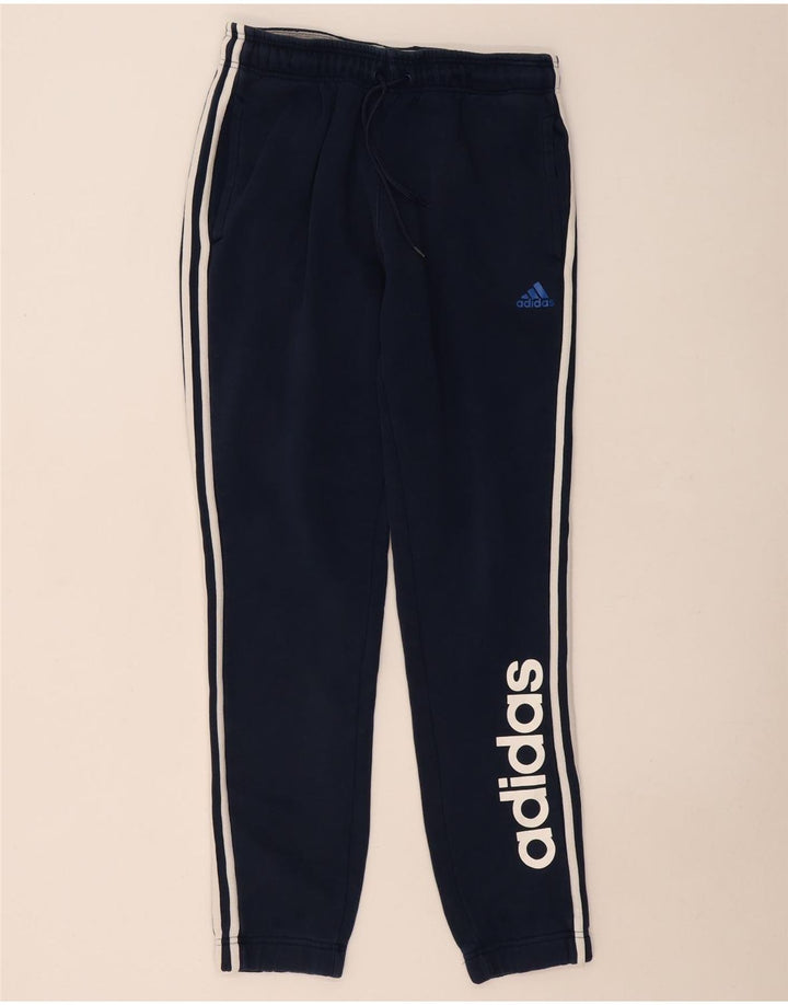 Pantaloni da tuta con grafica Adidas da donna Joggers UK 14 Medium Blu Navy
