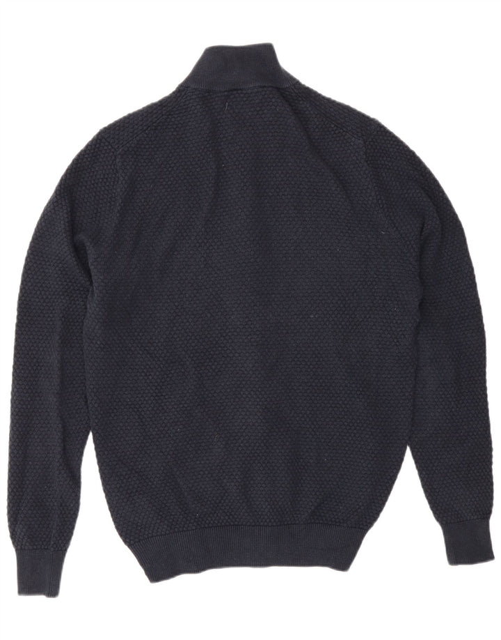 Maglione cardigan da uomo Massimo Dutti in cotone blu navy medio