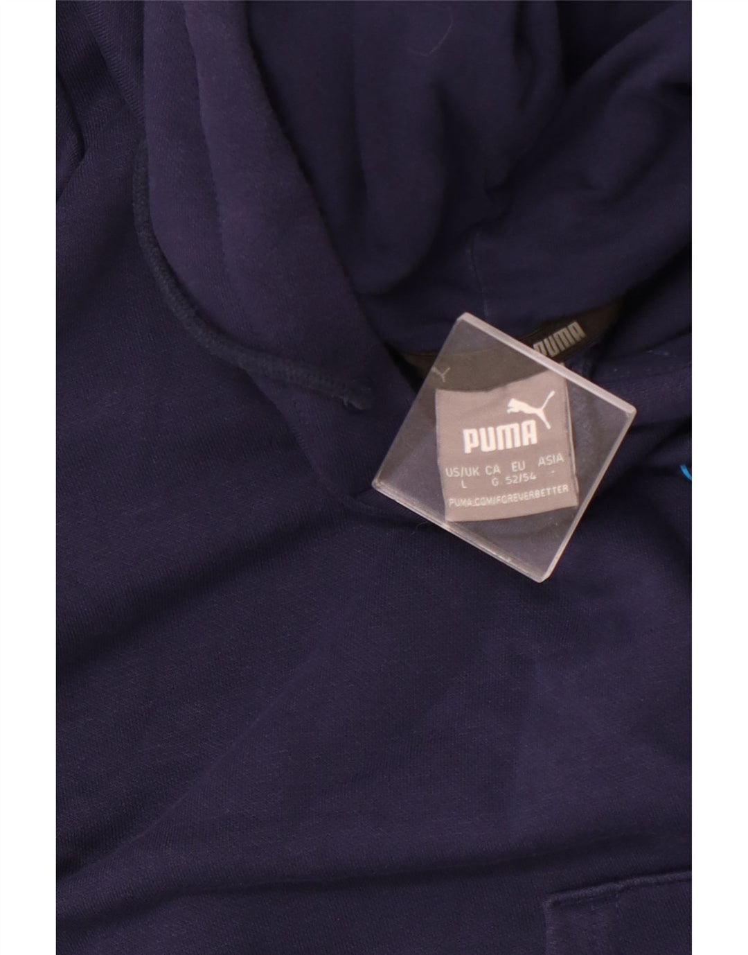 PUMA Felpa con cappuccio grafica da uomo grande blu navy