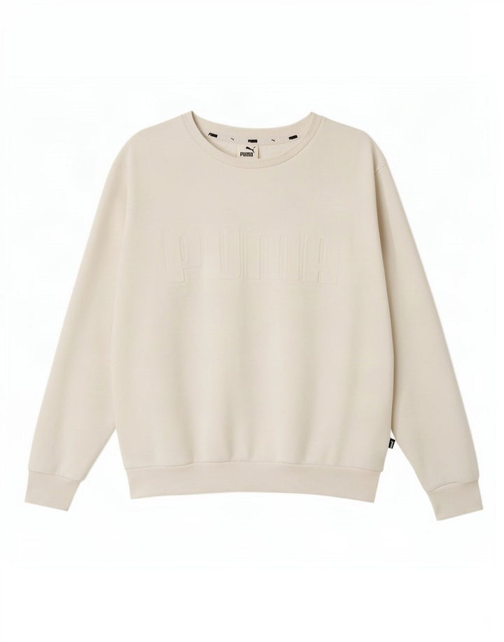 Felpa grafica da donna Puma Jumper UK 16 Large White Cotton