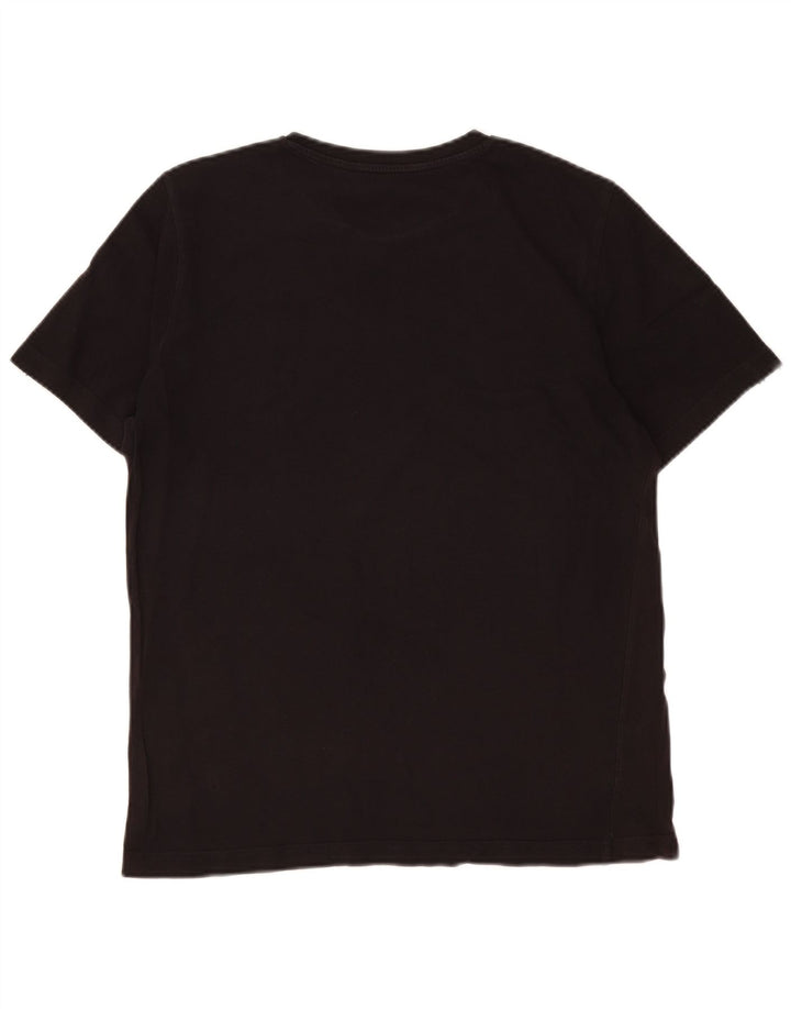 T-shirt grafica da uomo Puma Top in cotone color block medio nero