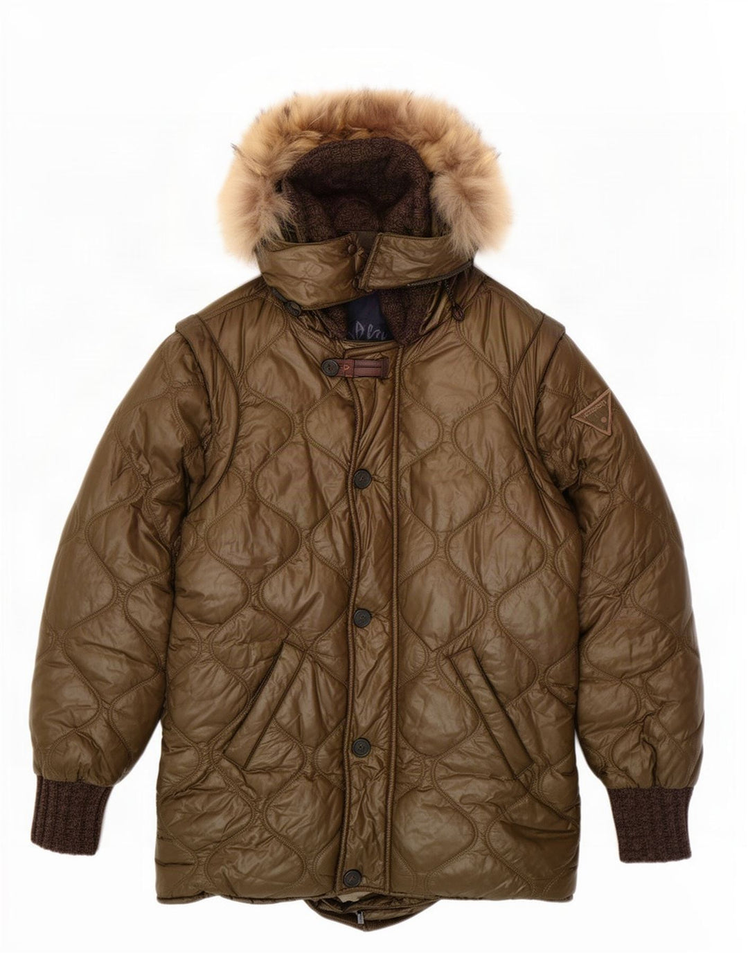 Cappotto imbottito con cappuccio da donna Iceberg US 8 medio kaki in poliammide
