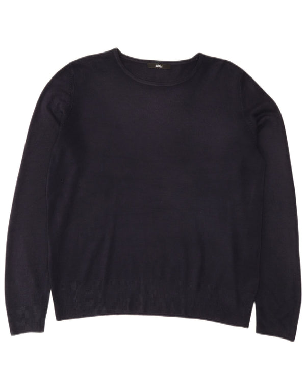 Maglione maglione con scollo a barca da donna Marks & Spencer UK 14 grande blu navy