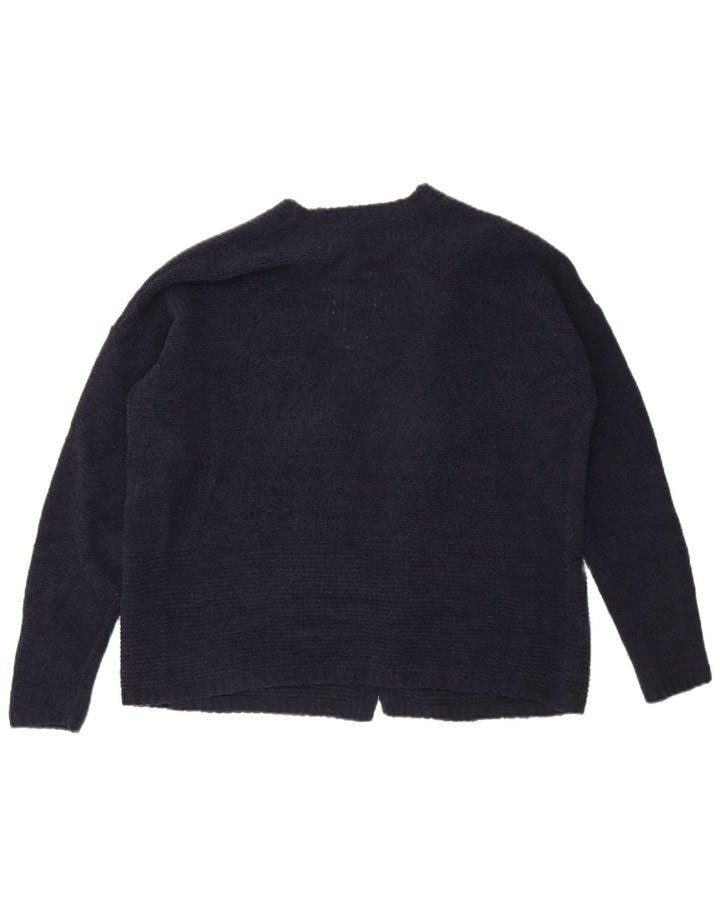 Maglione cardigan aperto da donna Marks & Spencer UK 14 medio blu navy