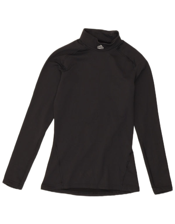 Adidas Climawarm Graphic Top da donna manica lunga UK 8 piccolo nylon nero
