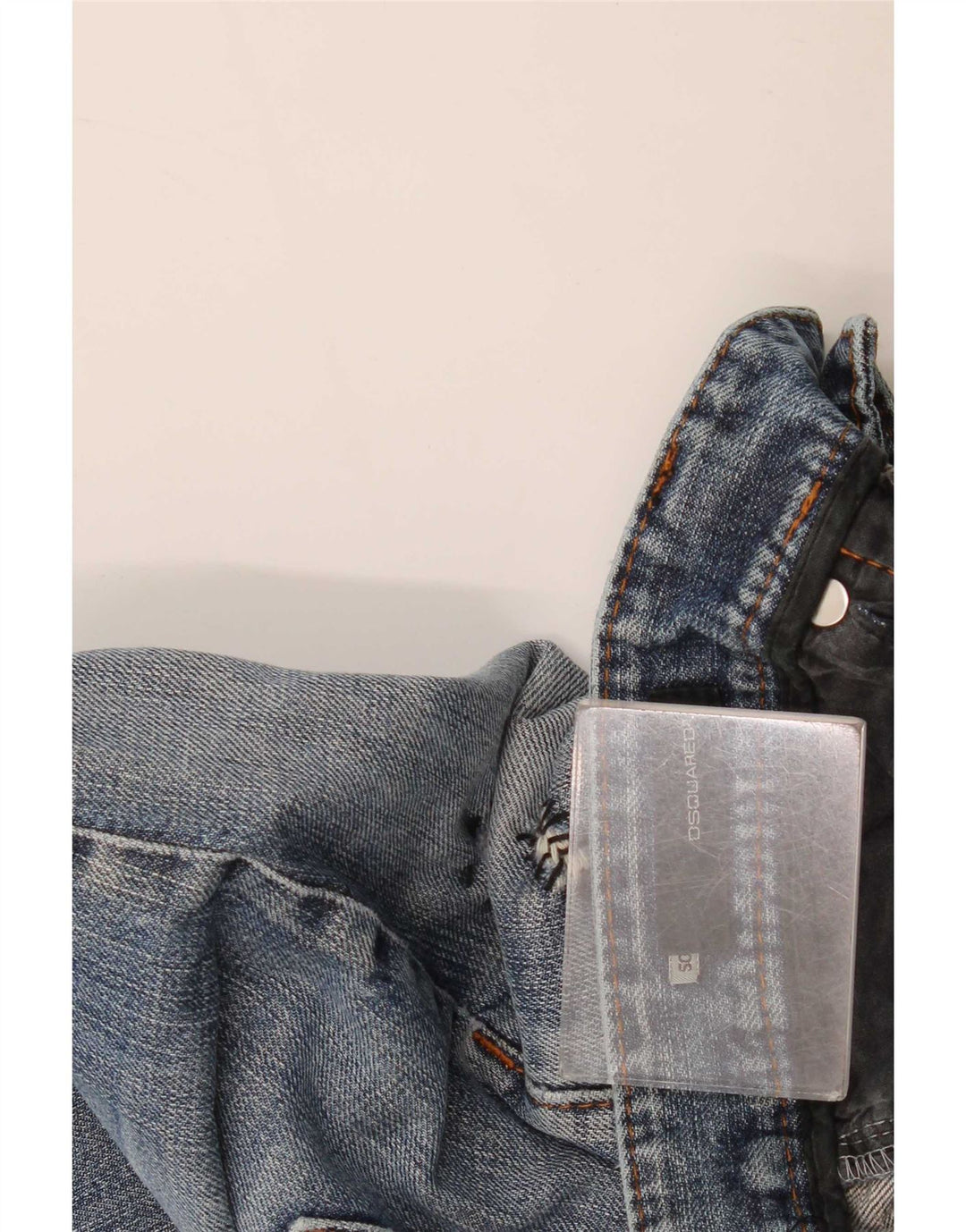 Dsquared2 Jeans dritti invecchiati da uomo IT 50 Large W36 L32 Blu
