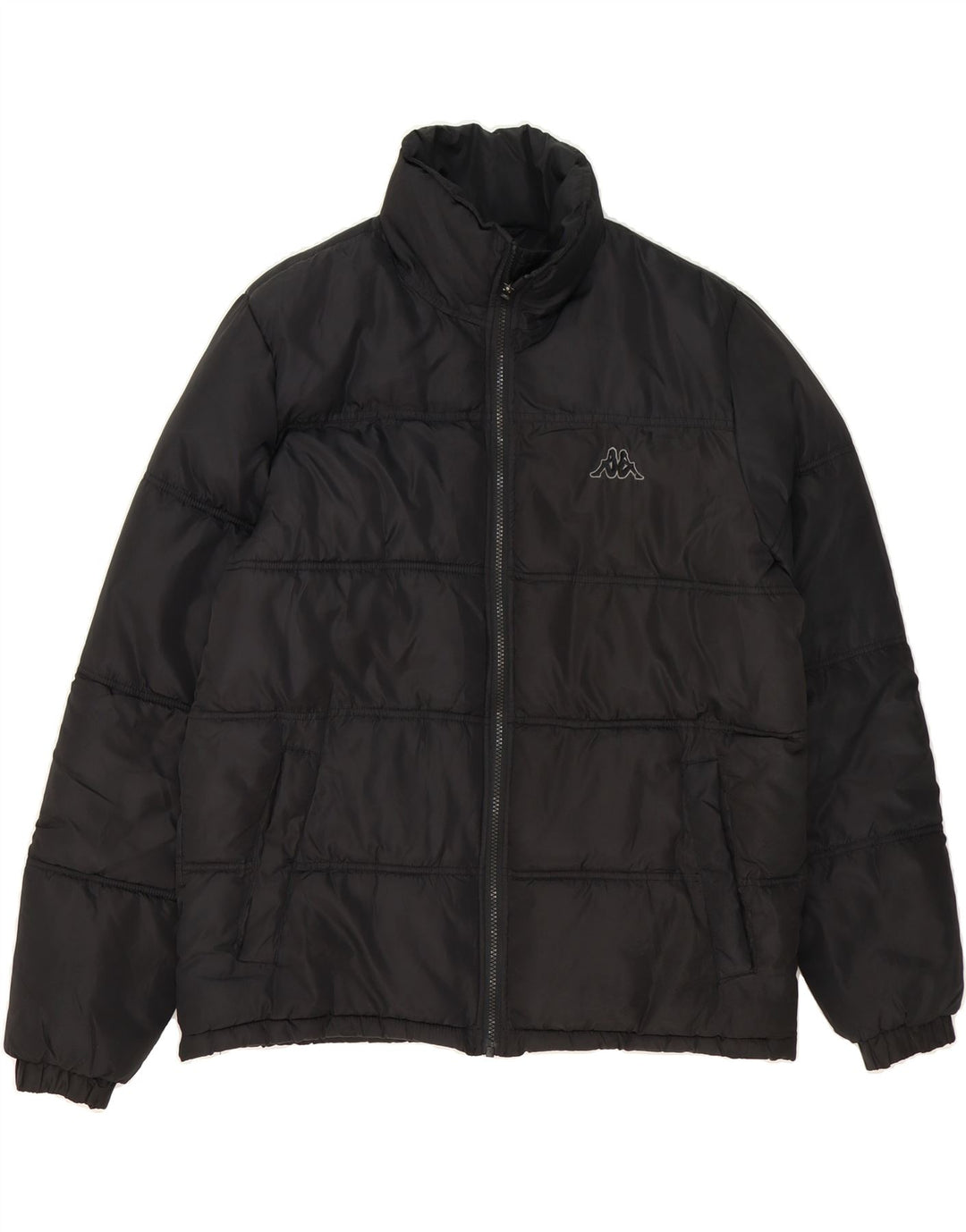KAPPA Mens Padded Jacket UK 38 Medium Black Polyester Vintage Kappa and Second-Hand Kappa from Messina Hembry 