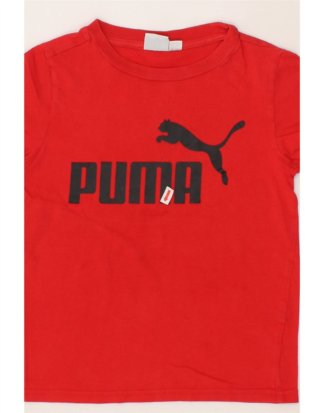 PUMA Boys Graphic T-Shirt Top 5-6 Years XS Red Vintage Puma and Second-Hand Puma from Messina Hembry 