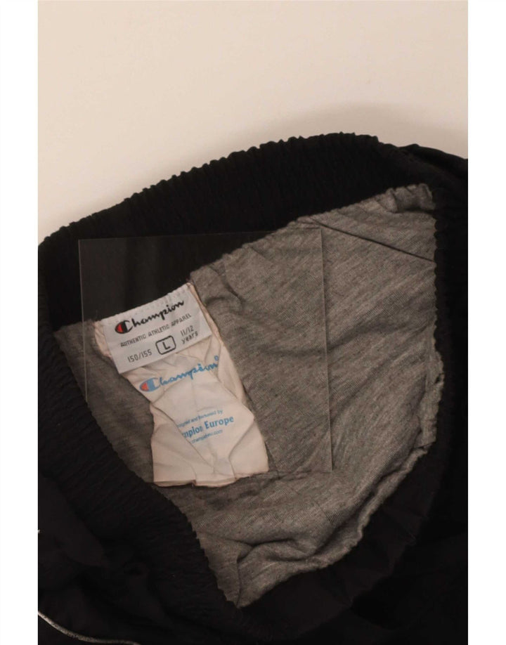 Pantaloni da tuta Champion da ragazzo, pantaloni da jogging, 11-12 anni, grandi, in poliestere nero