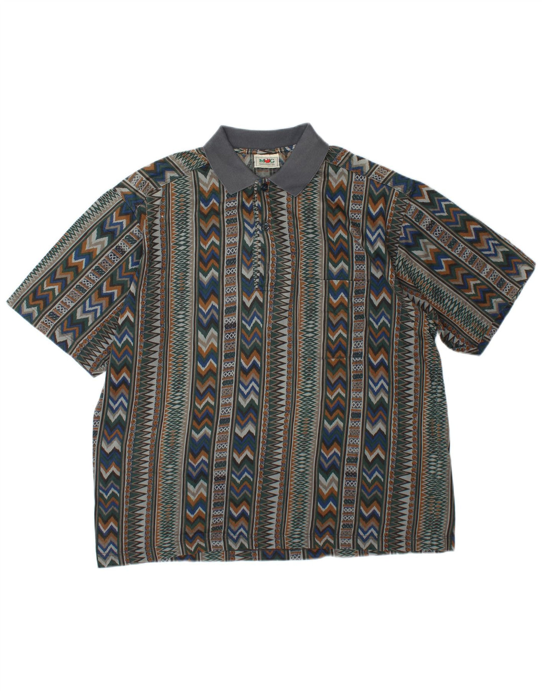 Polo da uomo Mango XL multicolore geometrica
