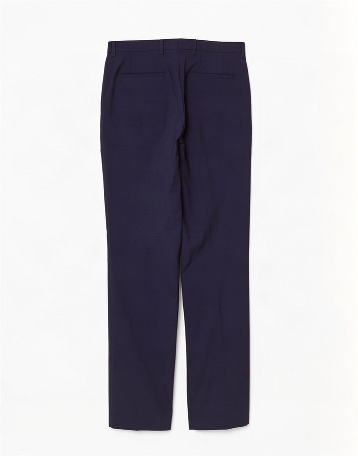 Pantaloni da abito dritti da uomo Hugo Boss W32 L31 Blu Navy