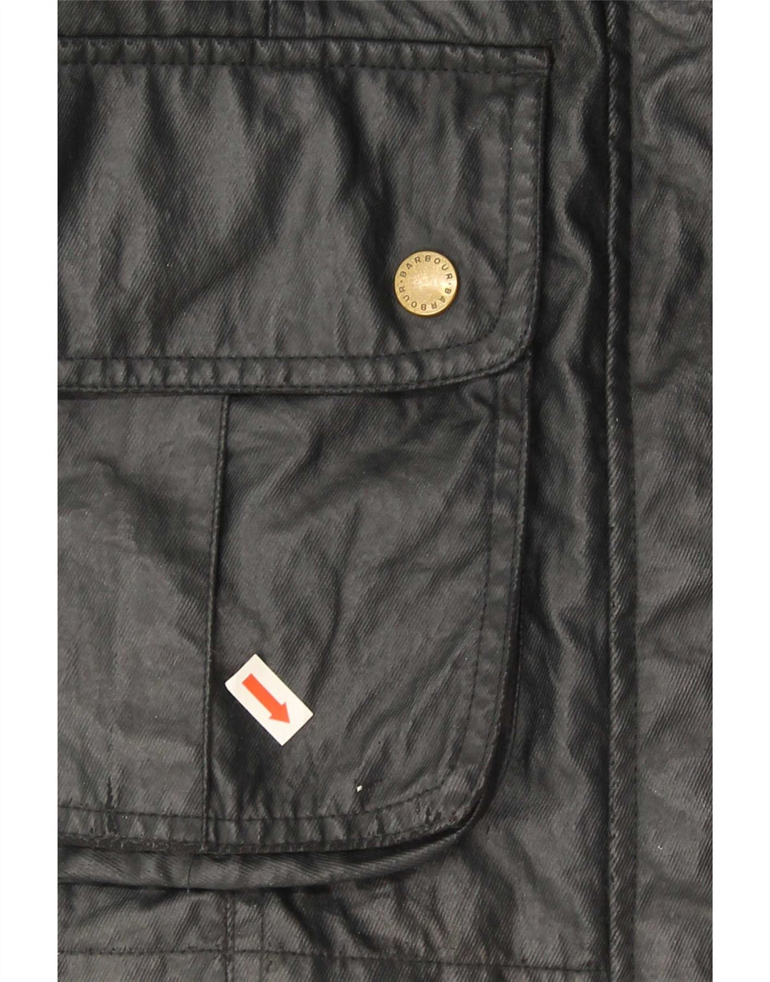 Giacca militare da donna in ecopelle Barbour UK 14 grande poliestere nero
