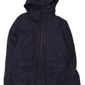 ADIDAS Mens Hooded Padded Jacket UK 36 Small Navy Blue Nylon