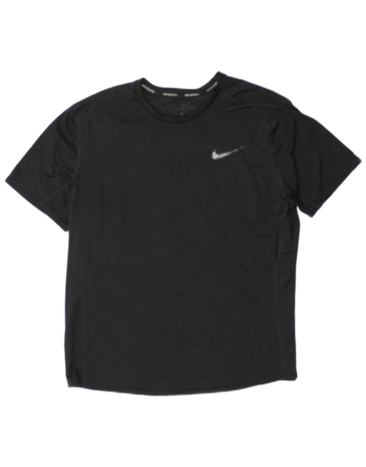 T-shirt Nike Dri Fit da uomo, grande, in poliestere nero