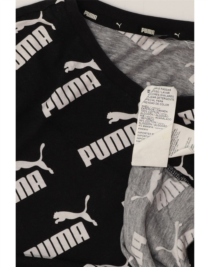 T-shirt grafica da uomo PUMA Top in cotone nero medio