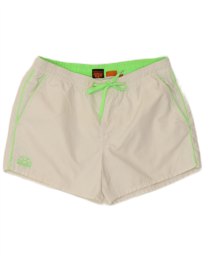 Pantaloncini da bagno da uomo Sundek nylon bianco medio