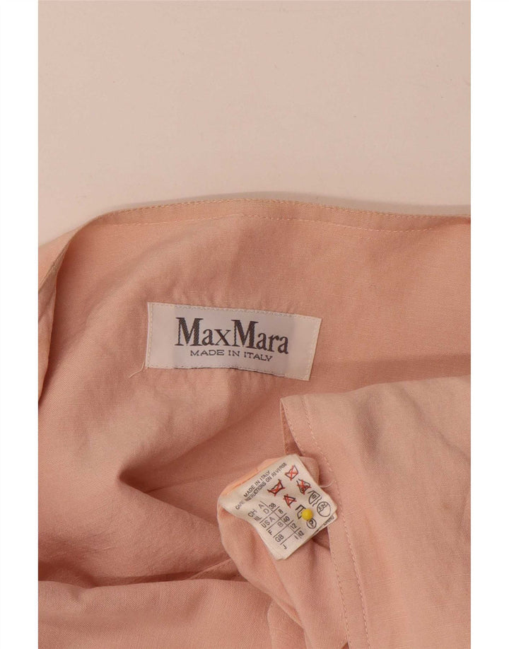Giacca blazer a 3 bottoni da uomo Max Mara UK 12 Lino rosa medio