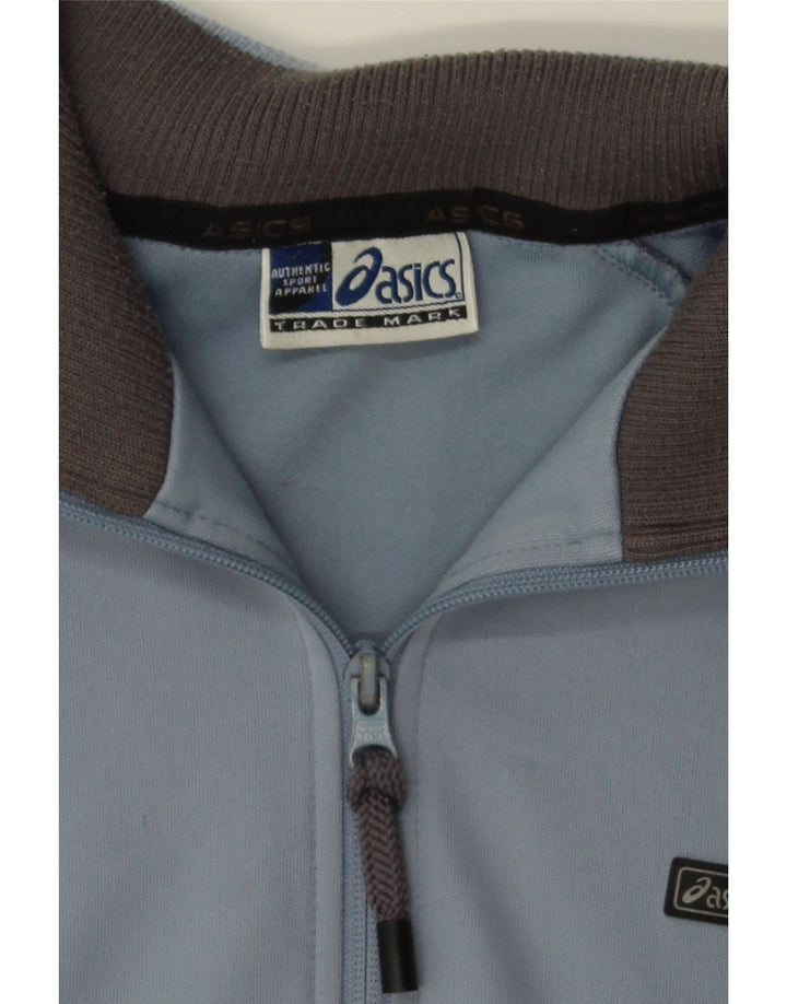 ASICS Womens Tracksuit Top Jacket UK 12 Medium Blue Polyester Vintage Asics and Second-Hand Asics from Messina Hembry 