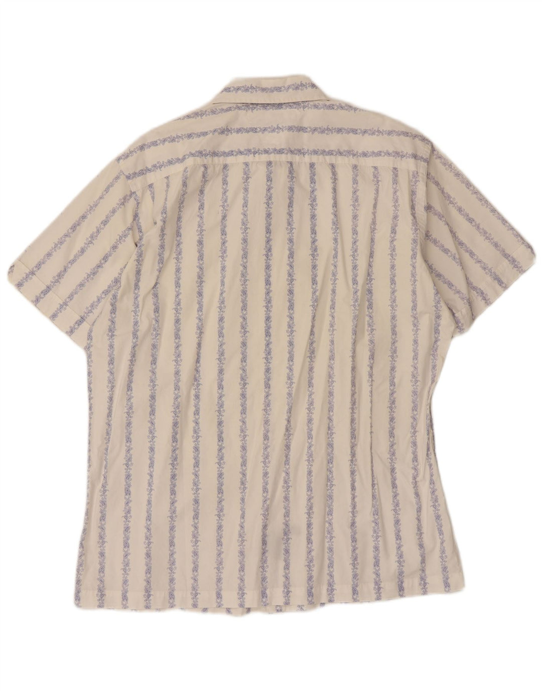 Tommy Hilfiger Uomo Camicia a maniche corte Grande cotone a righe bianche