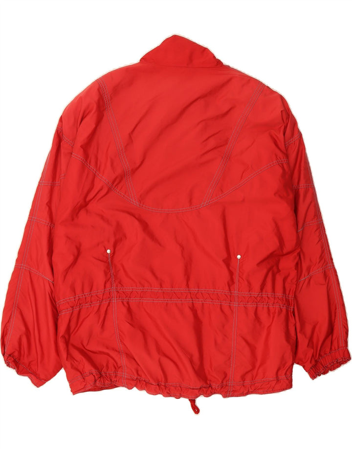 VINTAGE Mens Graphic Pullover Windbreaker Jacket UK 44 2XL Red Polyester Vintage Vintage and Second-Hand Vintage from Messina Hembry 