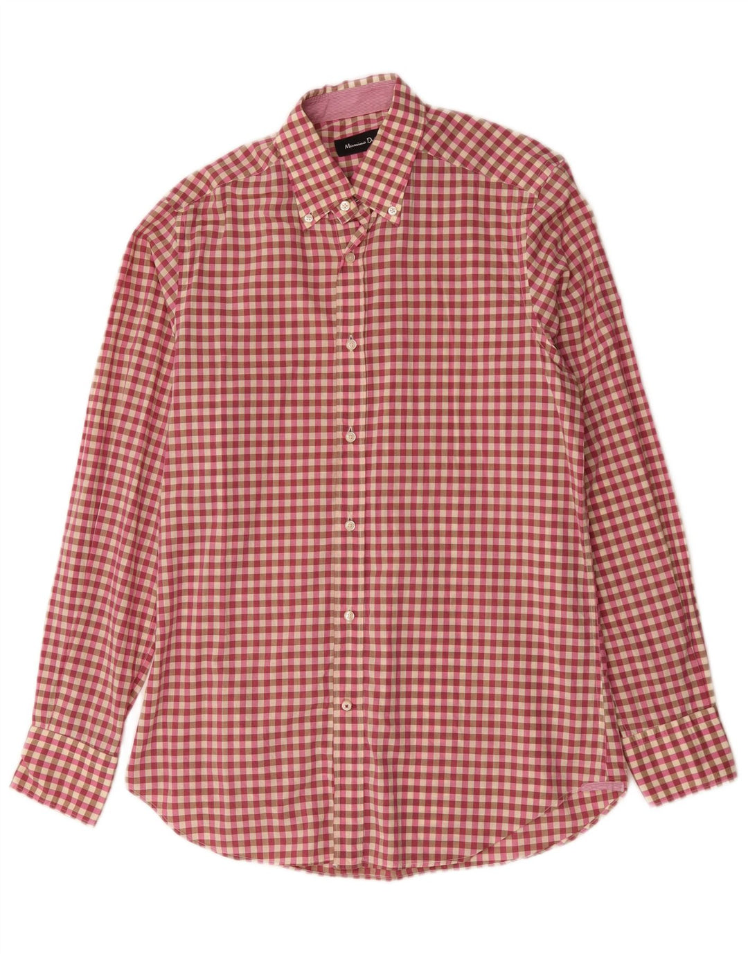 Camicia da uomo Massimo Dutti a quadri piccoli rosa