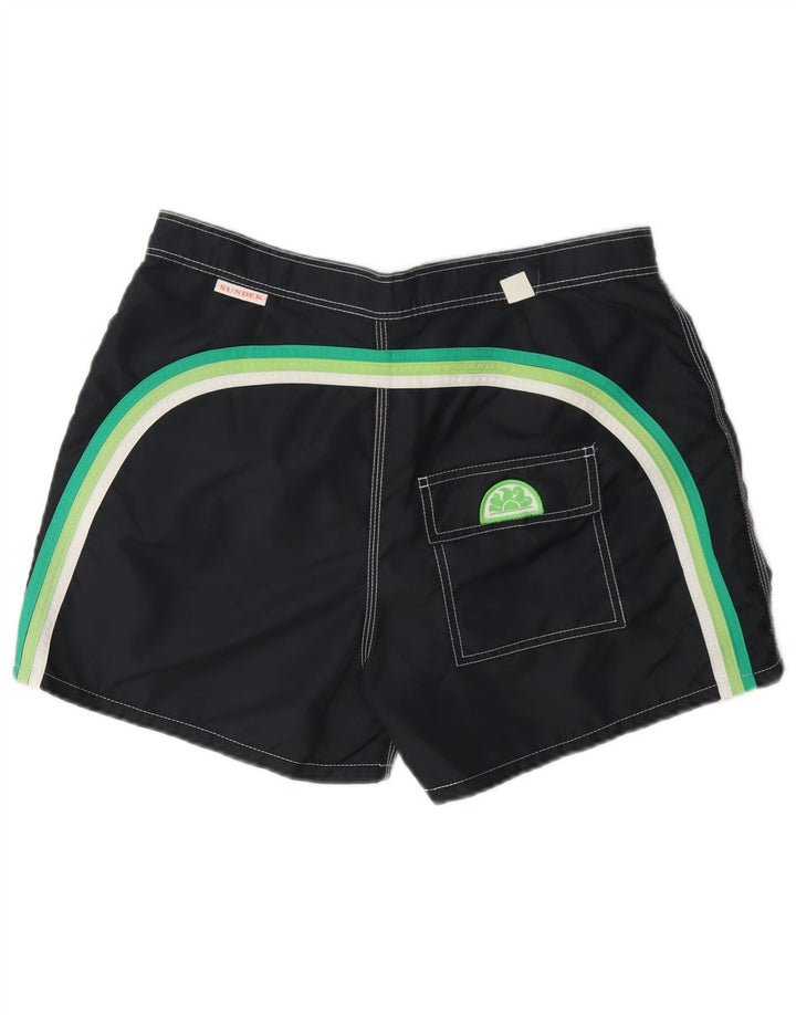 Pantaloncini da bagno da uomo Sundek nylon color block medio blu navy