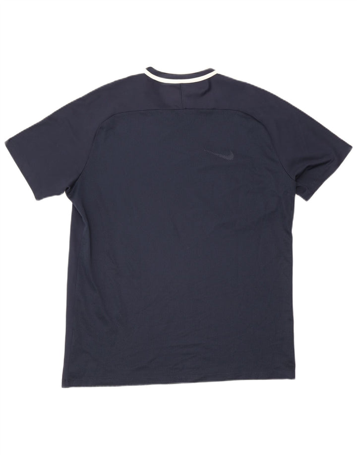 T-shirt NIKE da uomo Dri Fit Top XL poliestere color block blu navy