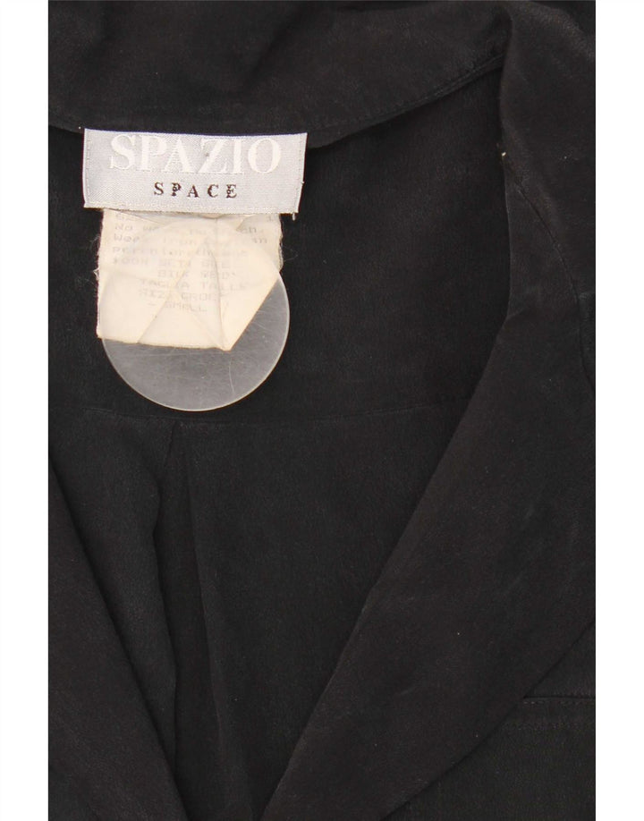 Spazio Camicia Camicia Oversize da Donna UK 10 Piccola Seta Nera