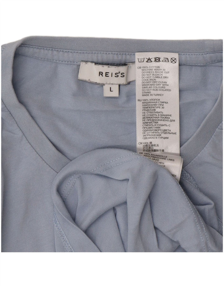 T-shirt da uomo Reiss Top Large in cotone blu