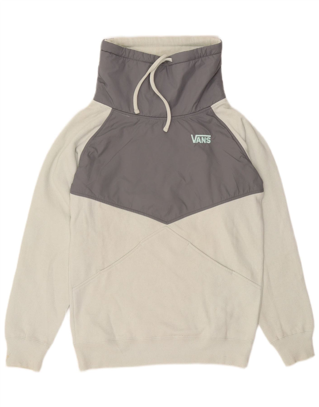 Felpa da donna VANS maglione UK 10 Small White Colourblock in cotone