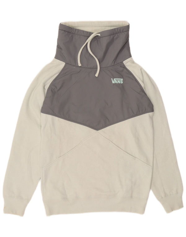 Felpa da donna VANS maglione UK 10 Small White Colourblock in cotone