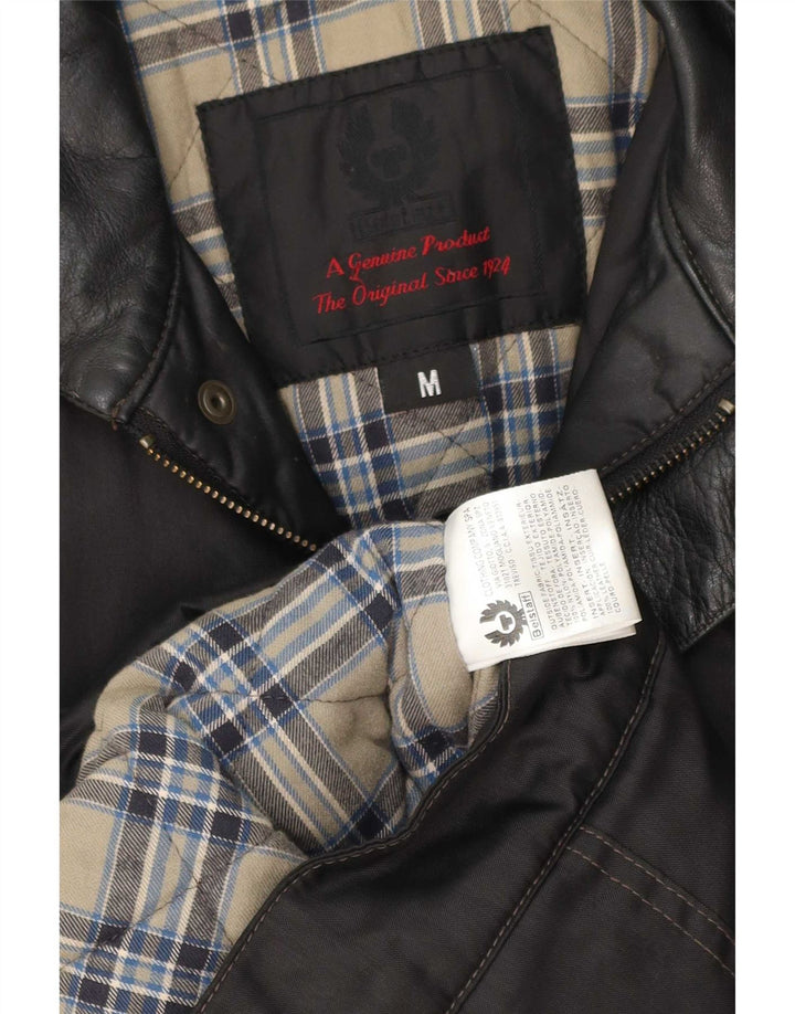 Giacca da corsa grafica da uomo Belstaff UK 38 nylon nero medio
