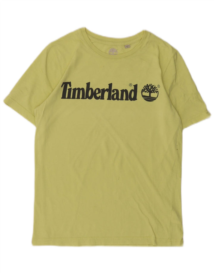 T-shirt grafica per ragazzi TIMBERLAND Top 13-14 anni piccola in cotone verde