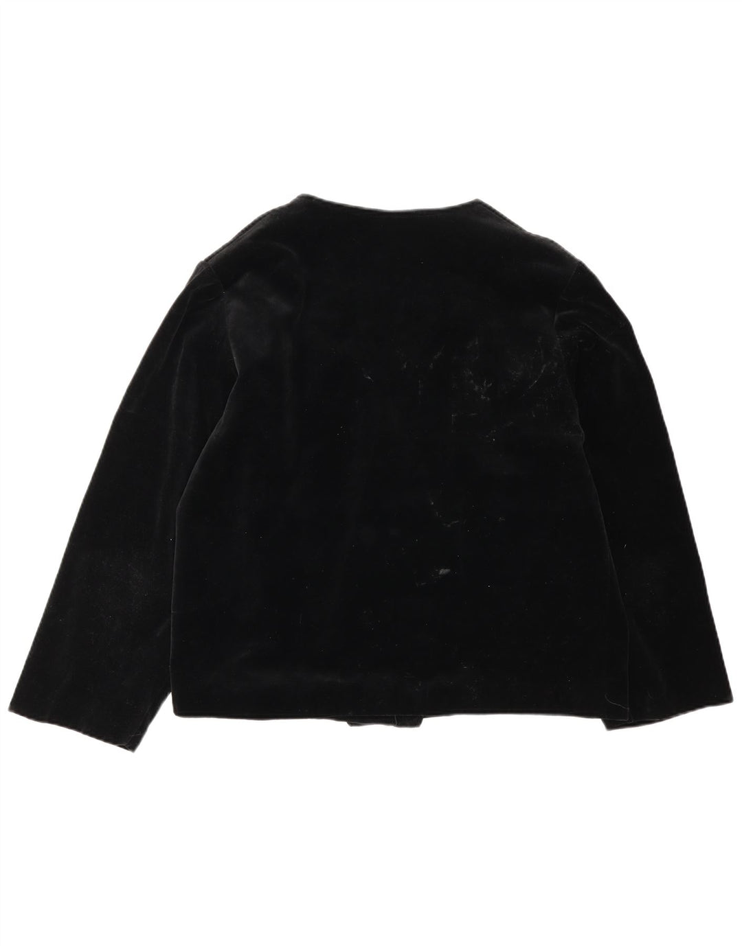 Giacca blazer oversize in velluto da donna vintage UK 14 cotone nero medio