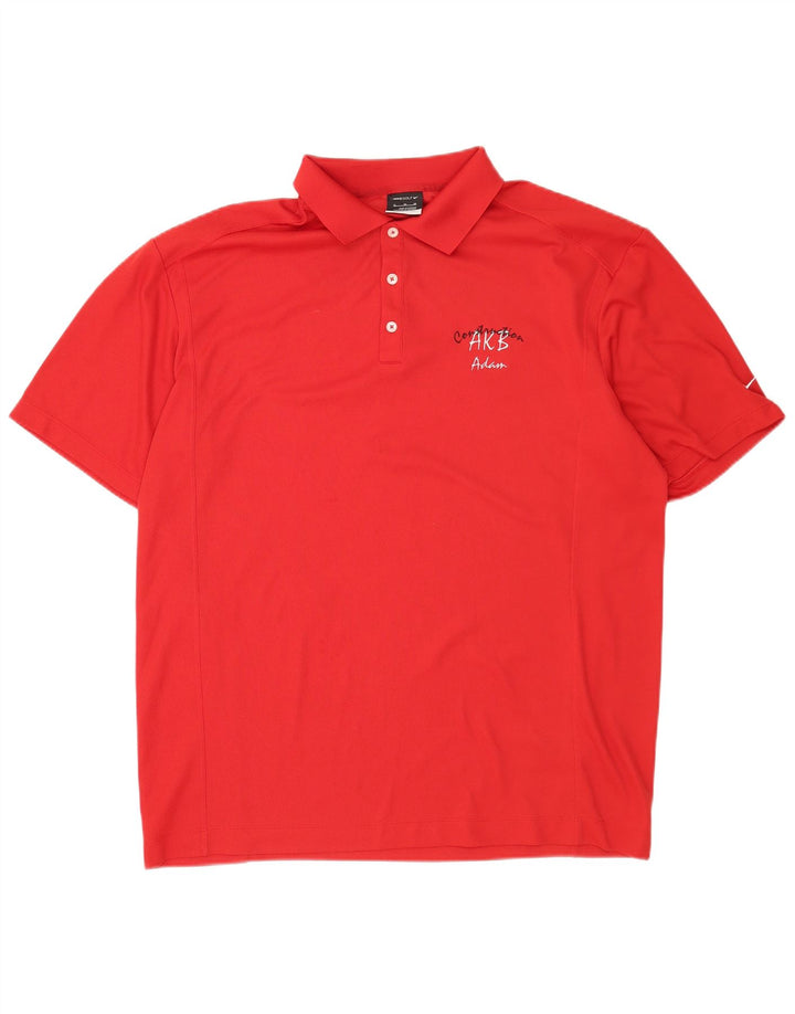 Polo Nike da uomo XL rossa in poliestere