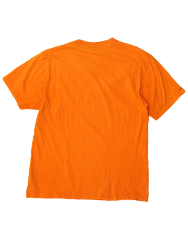T-shirt grafica da uomo Fila Top Small in cotone arancione