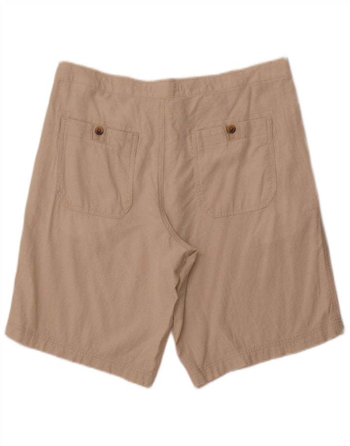 MARKS & SPENCER Pantaloncini chino da uomo W38 XL Lino beige