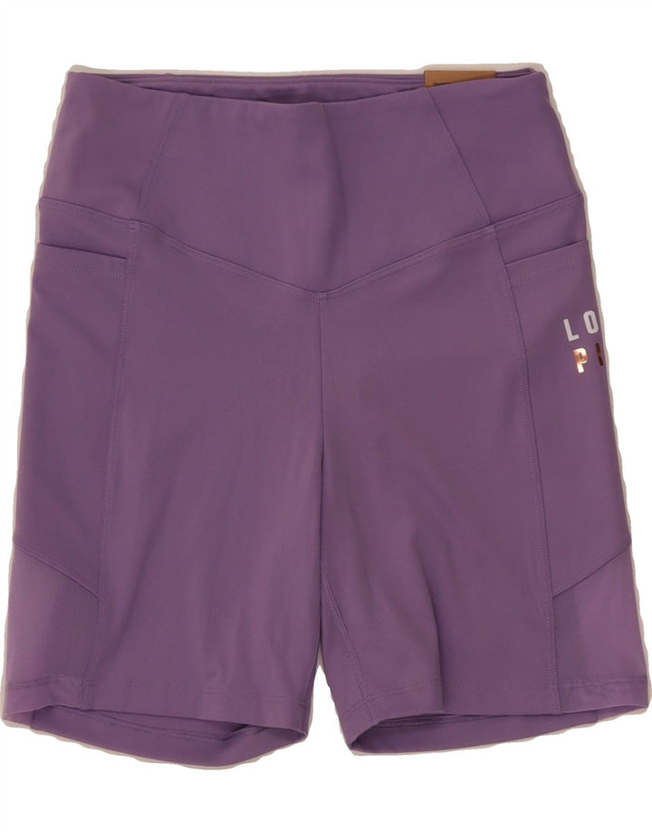 PINK Womens Sport Shorts UK 12 Medium Purple Polyester Vintage Pink and Second-Hand Pink from Messina Hembry 