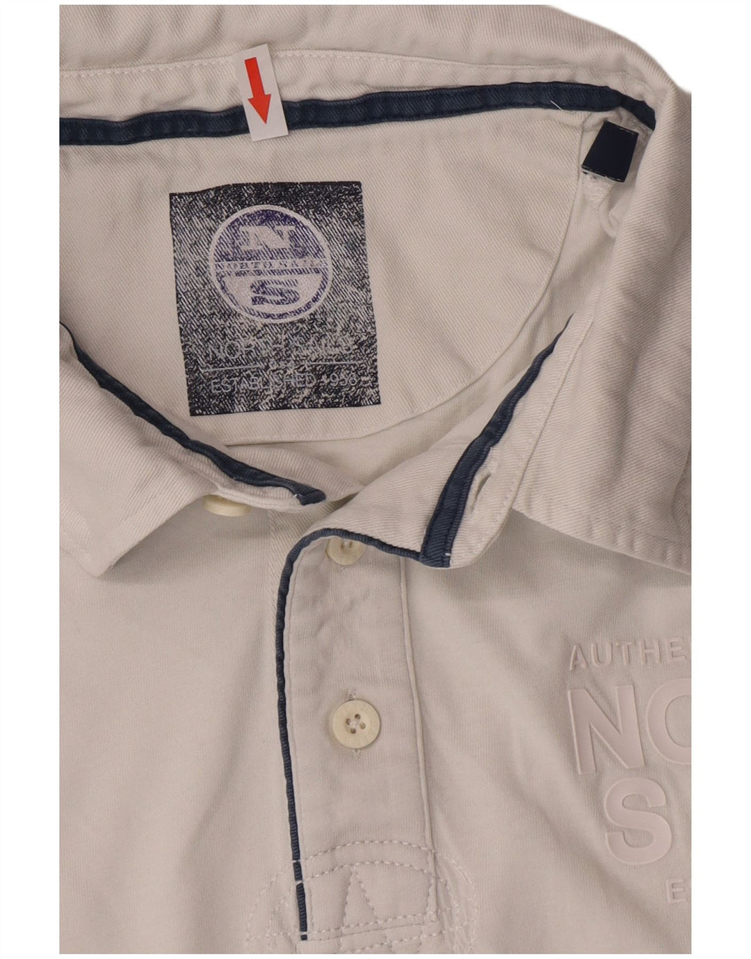 Polo grafica da uomo North Sails 2XL in cotone bianco