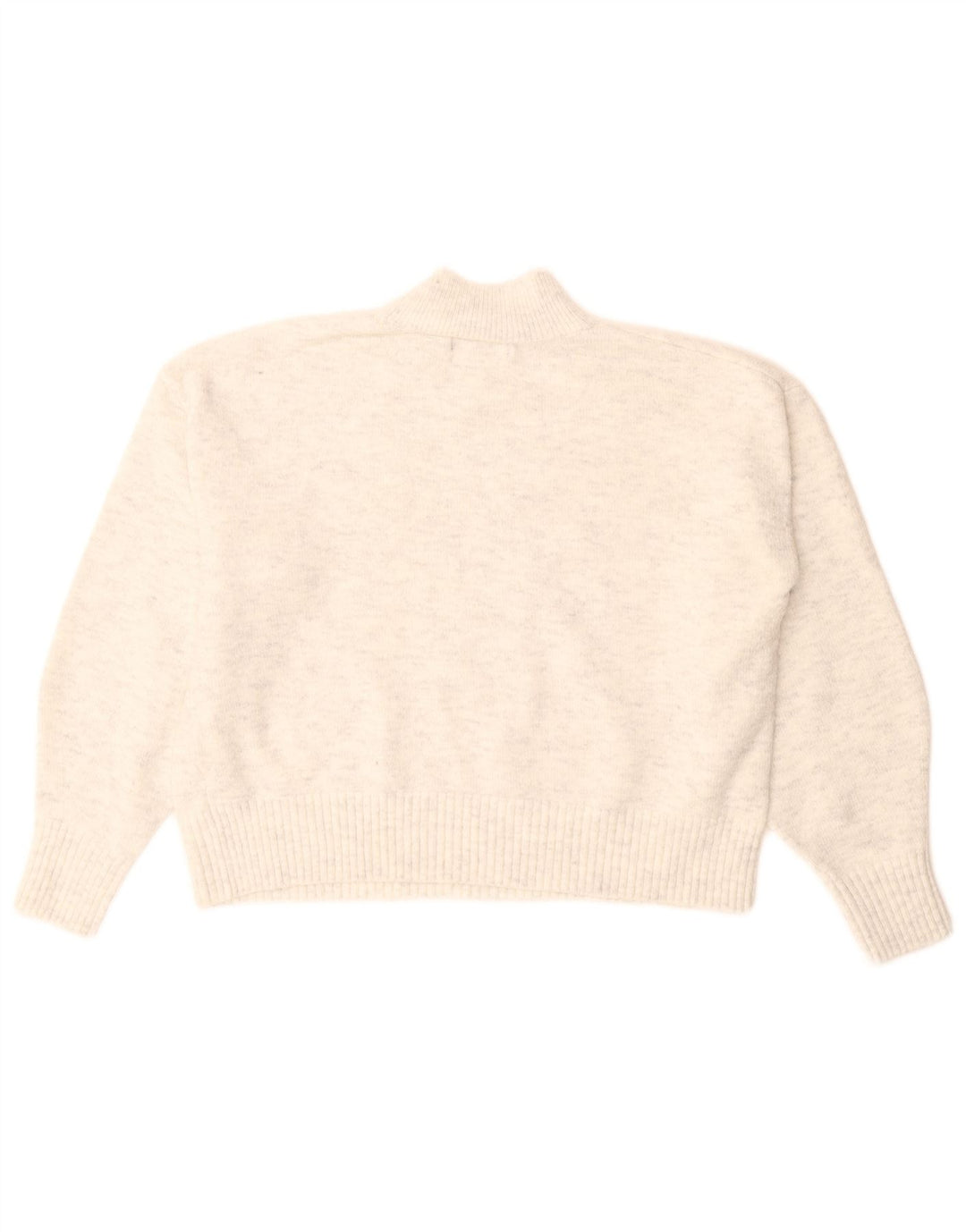 Maglione maglione a collo alto da donna Marks & Spencer UK 14 medio bianco